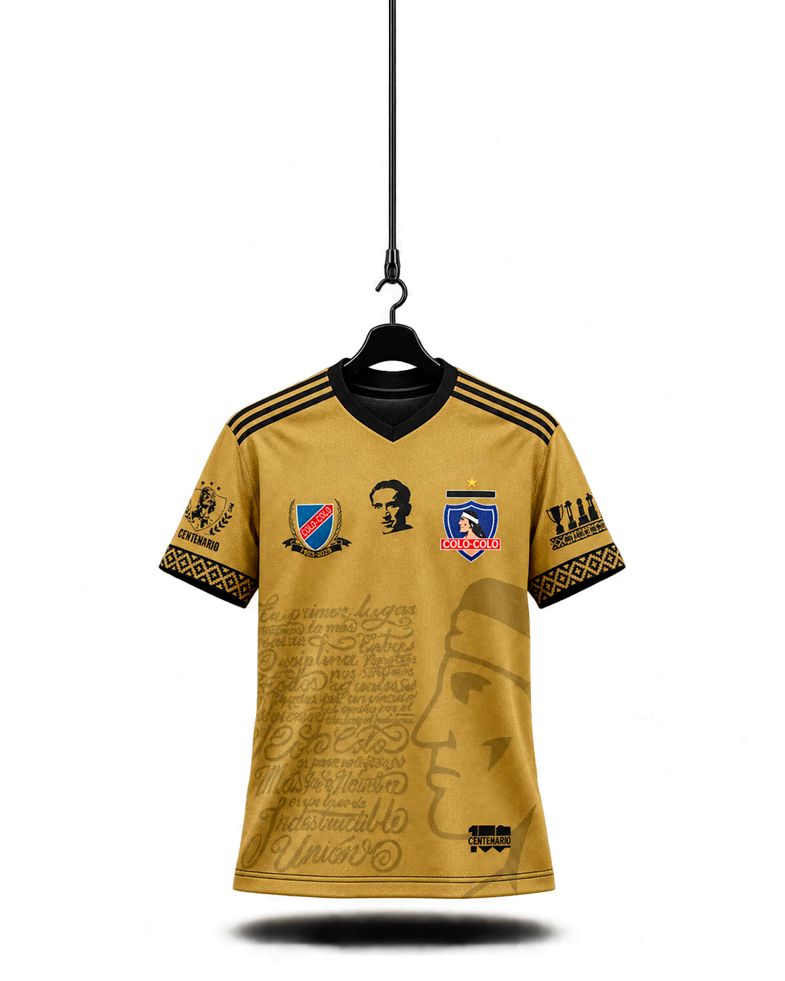 Camiseta Centenario dorada