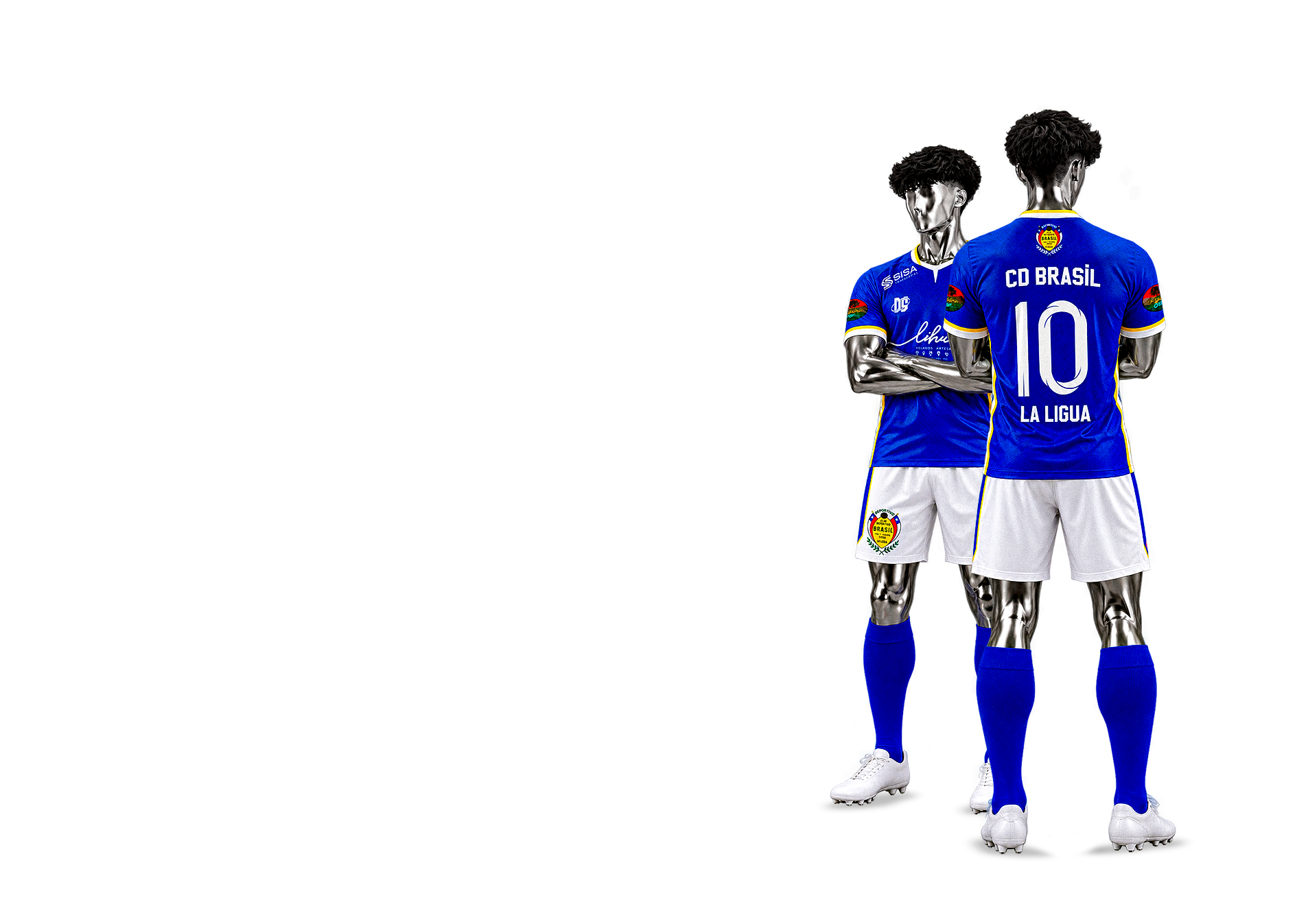 Equipación azul de Club Deportivo Brasil
